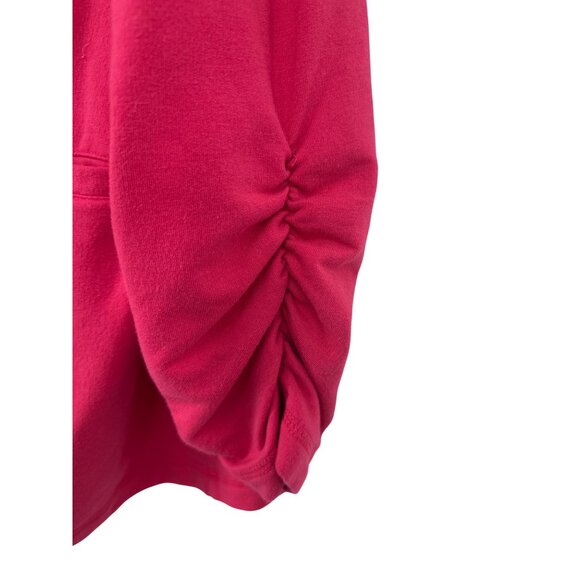 Susan Graver Womens Ruched Sleeve Single Button Cardigan Jacket 2X Pink - Picture 4 of 9